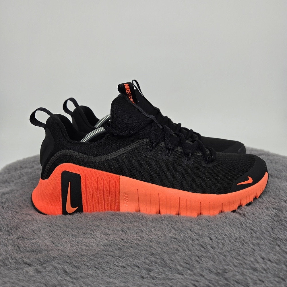 New Nike Free Metcon 6 'Black Hyper Orange' Workout Shoes Women's Size 10 - Picture 3 of 8